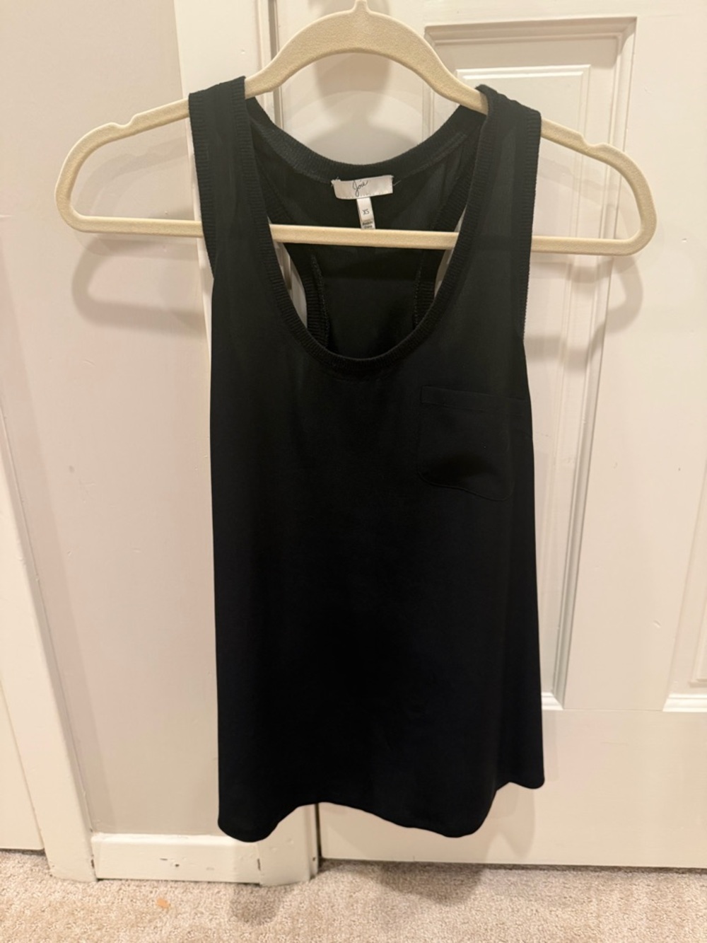 Joie Black Racerback Tank with Front Pocket